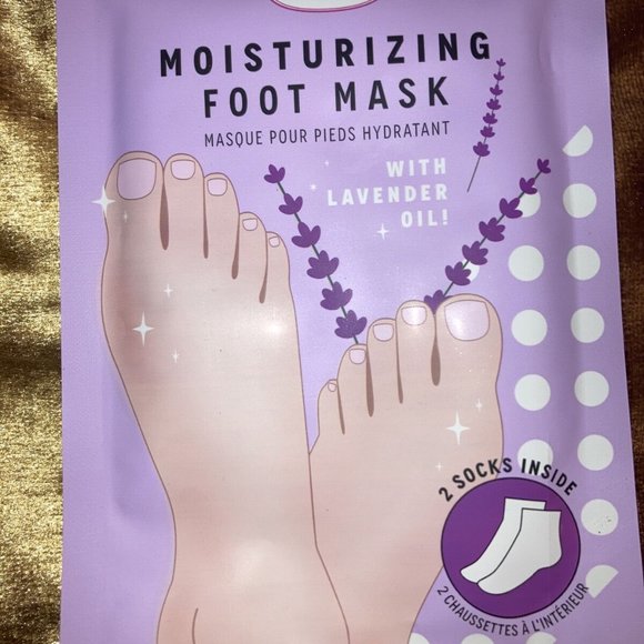 Le Mini Macaron Moisturizing Sock Foot Mask with Lavender Oil 2 SOCKS - Picture 1 of 2